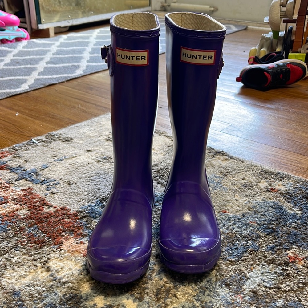 Girls Purple Hunter rain boots
